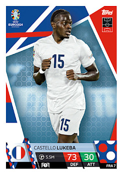 Castello Lukeba France Topps Match Attax EURO 2024 #FRA7